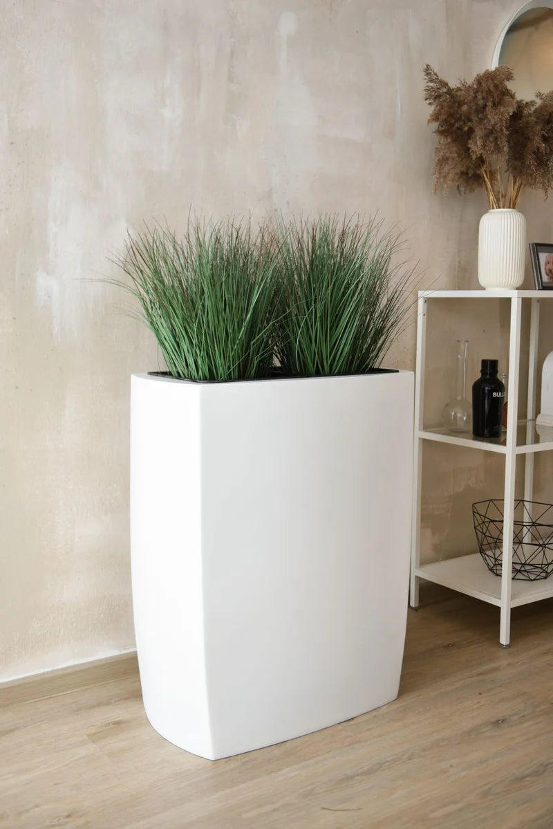 Bac à plantes - Kourtney | 57x34x75 cm, Blanc