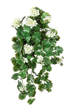 Künstliche Hängegeranie - Petunia, 66 cm, Kunstblume von aplanta, UV-beständig, Steckpflanze, in Creme, für draußen