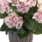 Künstliche Hortensie - Lennard, 45 cm, Kunstblume von aplanta, inkl. Dekotopf, in Natur, für drinnen