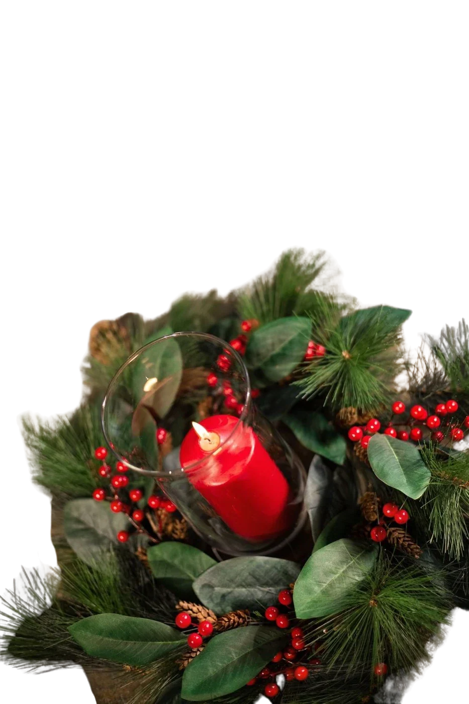 Künstlicher Weihnachtskranz - Flora | 50 cm