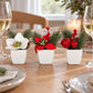 Künstliches Weihnachts-Arrangement - Brisu | 3 Stück | in weißer Schale