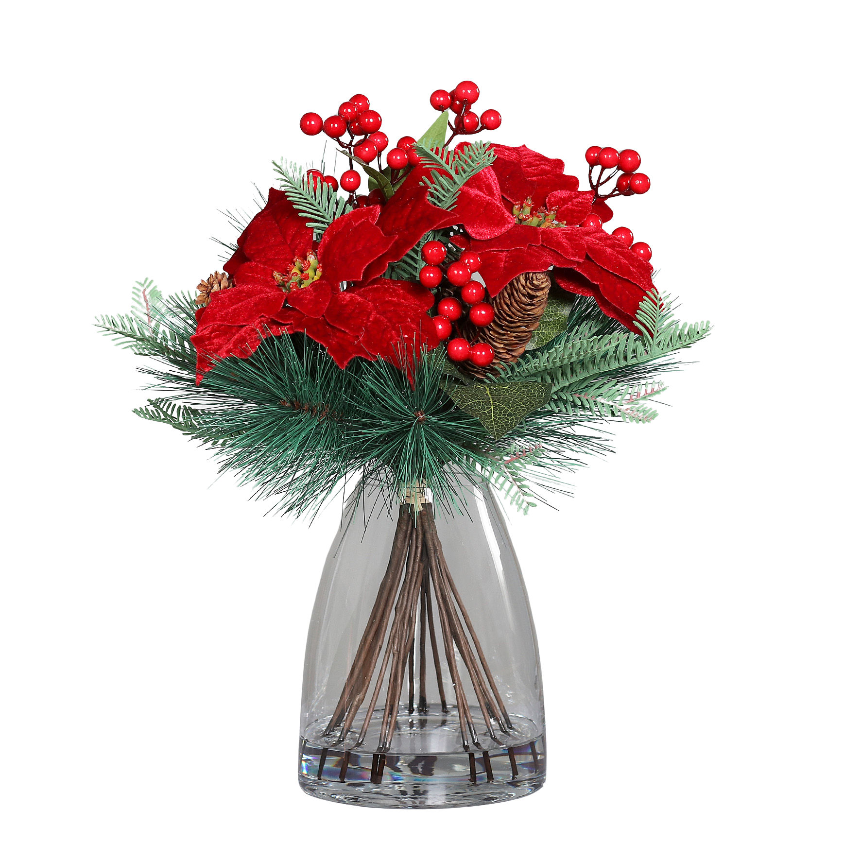 Künstliches Poinsettia-Weihnachtsarrangement - Talia | 43 cm