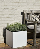 Bac à plantes - Leyla | 40x40x40 cm, Blanc