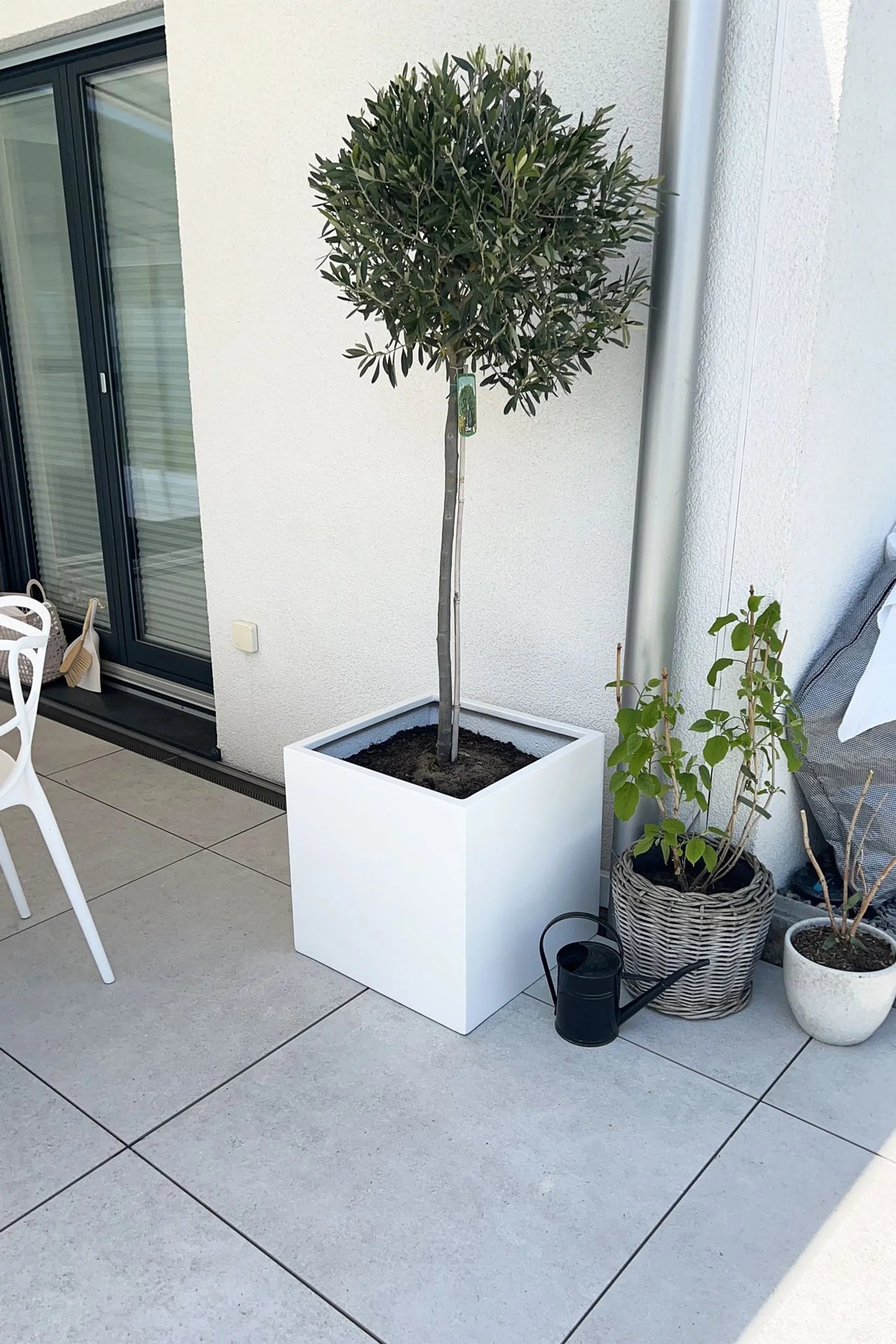 Bac à plantes - Leyla | 50x50x50 cm, Blanc