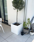Bac à plantes - Leyla | 50x50x50 cm, Blanc