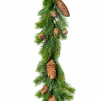 Künstliche Tannengirlande mit Zapfen – Alvin | 160 cm