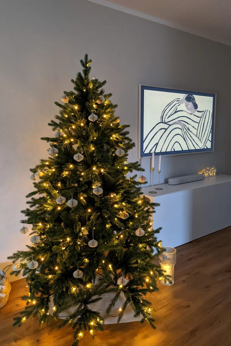 Arbre de Noël artificiel - David | 180 cm, avec lumières LED