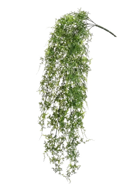 Künstlicher Hänge-Farn - Katharina, 80 cm, Kunstpflanze von aplanta, UV-beständig, Steckpflanze, in Natur, für draußen