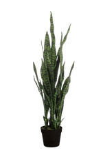 Künstlicher Bogenhanf - Jette, 97 cm, Kunstpflanze von aplanta, im schwarzen Topf, in Natur, für drinnen