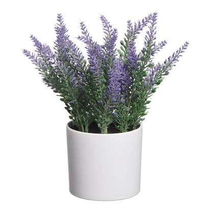 Künstlicher Lavendel - Lakos, 26 cm, Kunstpflanze von aplanta, inkl. Dekotopf, in Lila, für drinnen