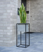 Bac à plantes - Momo | 70x30x30cm, noir, gris