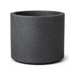 Pflanzkübel LUZERN Granit Schwarz, 39x33cm, von aplanta, für drinnen & draußen