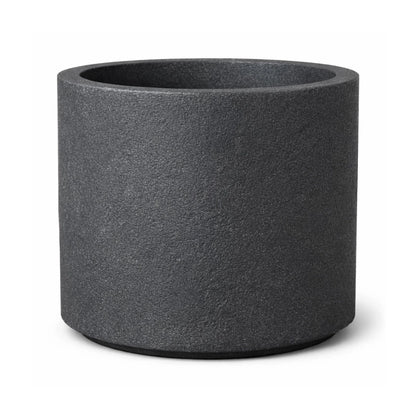 Pflanzkübel LUZERN Granit Schwarz, 39x33cm, von aplanta, für drinnen & draußen