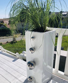 Bac à plantes - Enisa | 40x40x100 cm, Blanc
