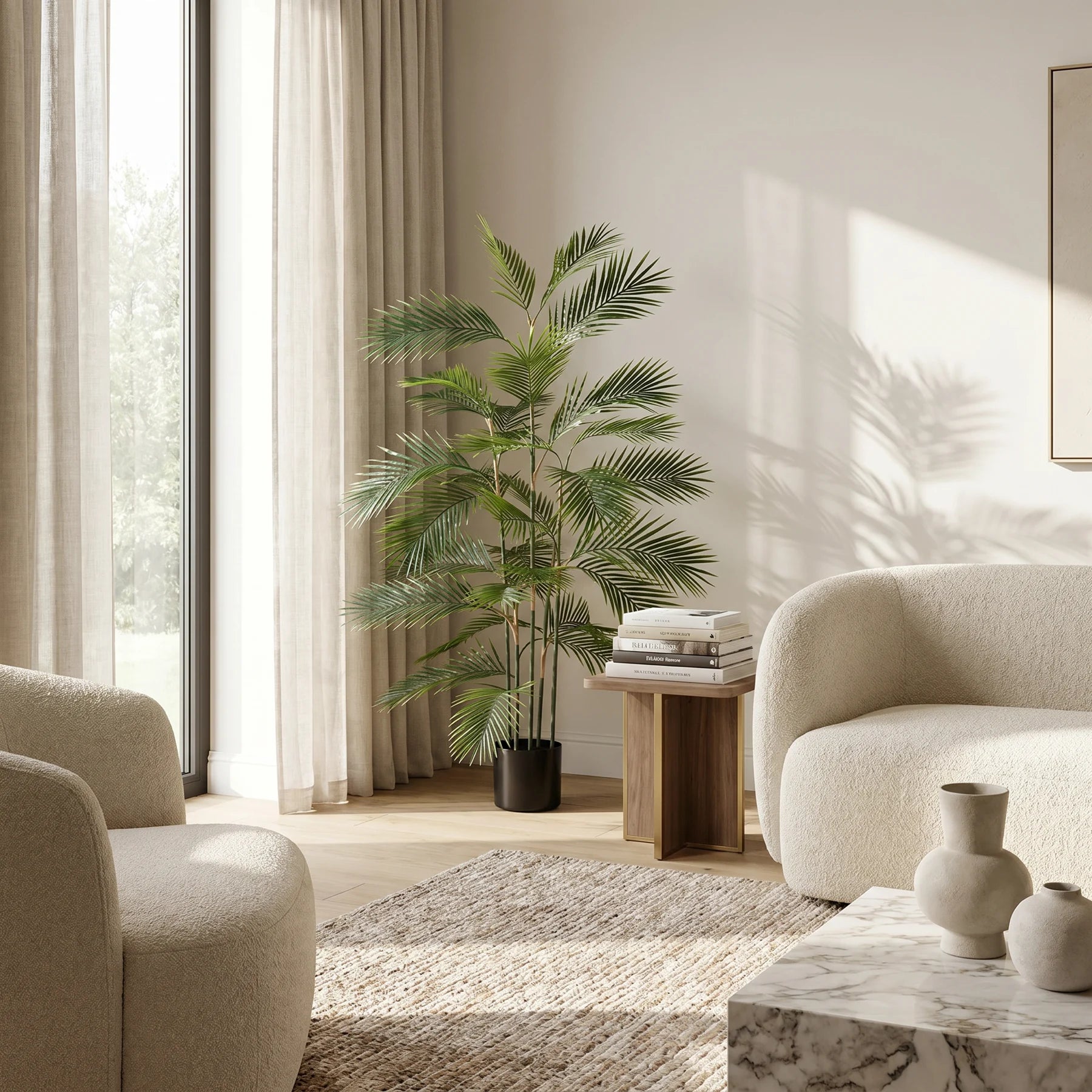 Künstliche Bergpalme - Nolte, 140 cm, Kunstbaum von aplanta, in Grün, für drinnen