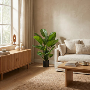 Künstliche Calathea - Norelia, 80 cm, Kunstpflanze von aplanta, in Grün, für drinnen