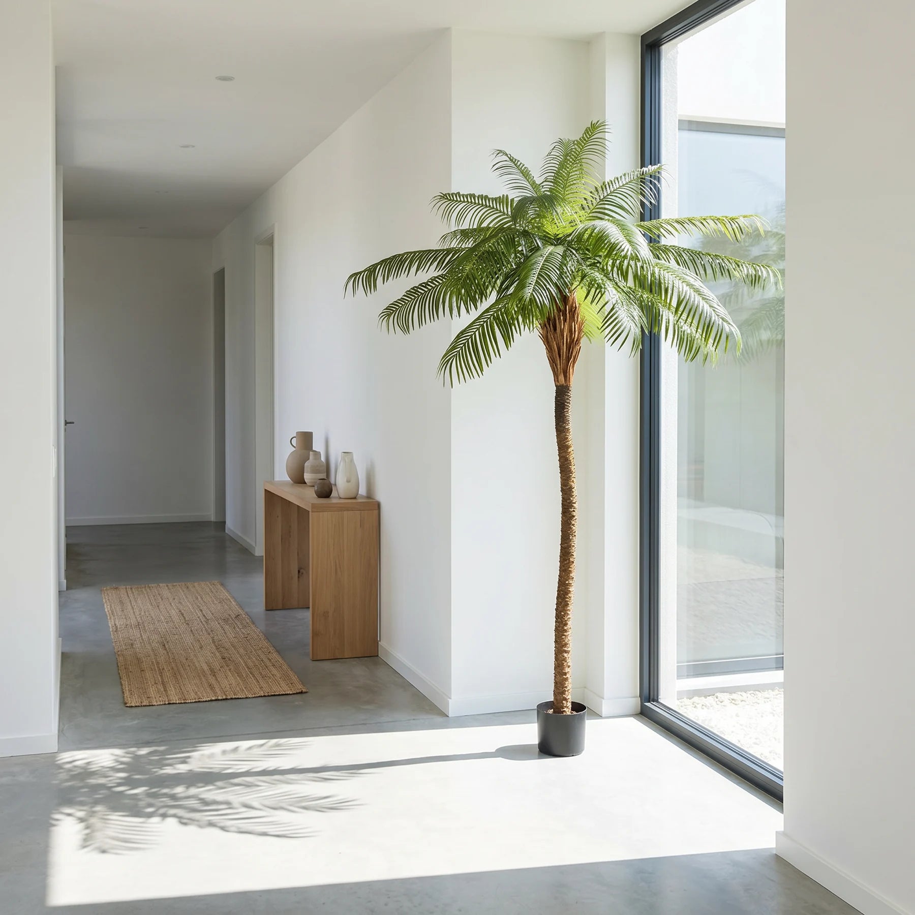 Künstliche Phoenixpalme - Zephyra, 240 cm, Kunstbaum von aplanta, in Grün, für drinnen