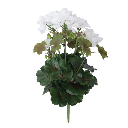Künstliche Geranie - Perla | 40 cm weiß