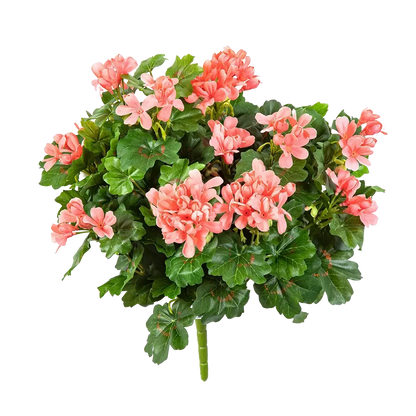 Künstliche Geranie - Adrian, 35 cm, Kunstpflanze von aplanta, Steckpflanze, in Natur, für drinnen