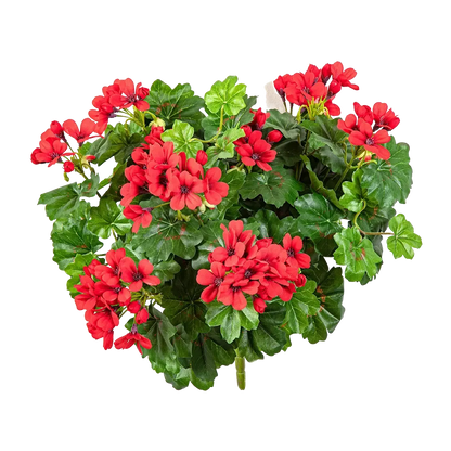 Künstliche Geranie - Aaron, 35 cm, Kunstpflanze von aplanta, Steckpflanze, in Natur, für drinnen