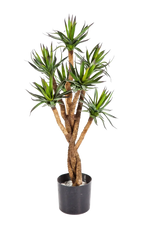 Künstliche Agave - Prince, 70 cm, Kunstbaum von aplanta, im schwarzen Topf, in Natur, für drinnen