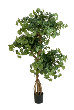 Künstlicher Gingko - Titus, 145 cm, Kunstbaum von aplanta, feuerhemmend, im schwarzen Topf, 145 cm feuerhemmend, in Natur