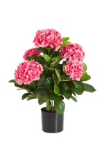 Künstliche Hortensie - Nils, 53 cm, Kunstpflanze von aplanta, in Pink, für drinnen