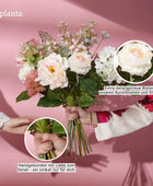 Rose artificielle - Ismene | 48 cm, semi-ouverte