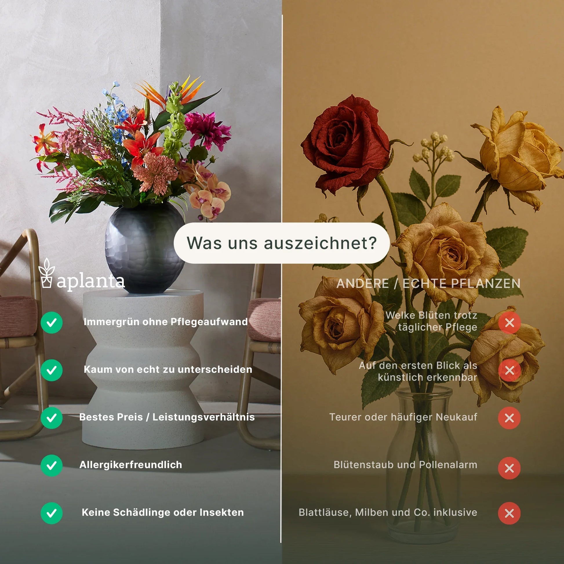 Bouquet de fleurs artificielles - Sahra | 65 cm