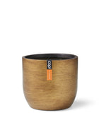 Pflanztopf Kugel Retro gold I 17x15 cm