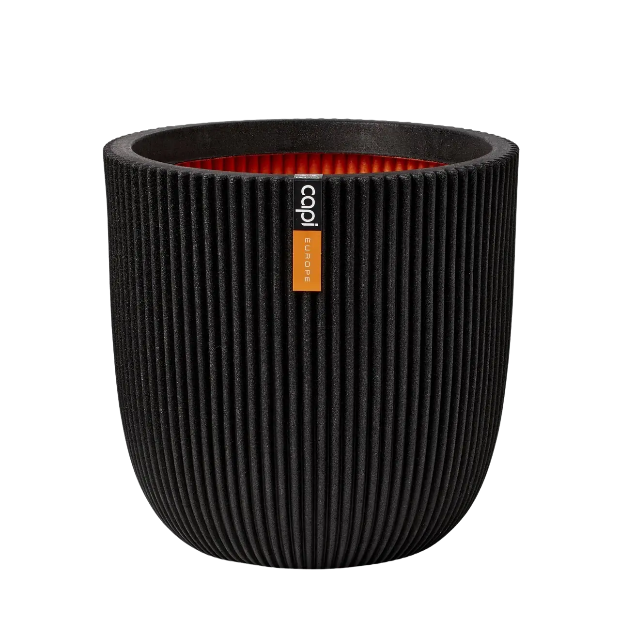 Blumentopf Kugel Groove schwarz | 43x41 cm