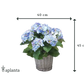 Künstliche Hortensie - Levi, 45 cm, Kunstblume von aplanta, in Natur, für drinnen