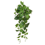 Künstlicher Pothos - Walter, 80 cm, Kunstpflanze von aplanta, feuerhemmend, B1-zertifiziert, Steckpflanze, in Grün