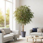 Künstlicher Ficus - Timmi, 300 cm, Kunstbaum von aplanta, feuerhemmend, in Grün, für drinnen
