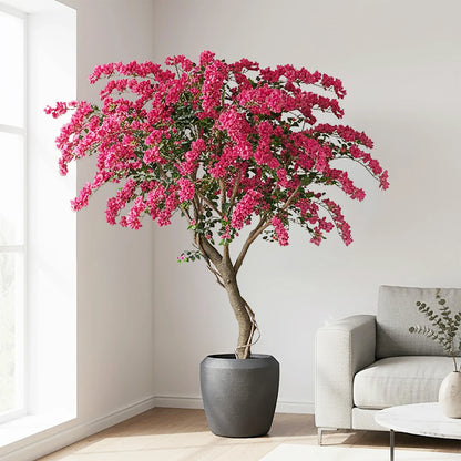 Künstliche Bougainvillea - Edgar, 270 cm, Kunstpflanze von aplanta, feuerhemmend, in Rot, für drinnen