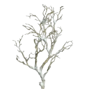 Künstlicher Deko-Ast - Abigail auf transparentem Hintergrund mit echt wirkenden Kunstblättern in natürlicher Anordnung. Künstlicher Deko-Ast - Abigail hat die Farbe Natur und ist 90 cm hoch. | aplanta Kunstpflanzen