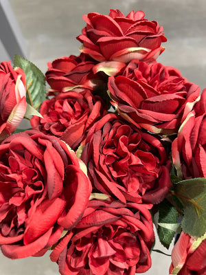Bouquet de roses avec 10 têtes - Kassandra | 45 cm