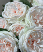 Bouquet de roses avec 10 têtes de fleurs - Artemisia | 45 cm