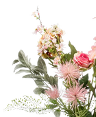 Künstlicher XL Blumenstrauß - Theresa auf transparentem Hintergrund, als Ausschnitt fotografiert, damit die Details der Kunstpflanze bzw. des Kunstbaums noch deutlicher zu erkennen sind.